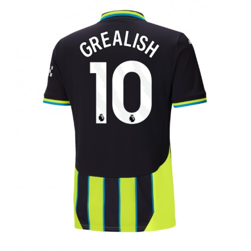 Fotballdrakt Herre Manchester City Jack Grealish #10 Bortedrakt 2024-25 Kortermet